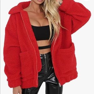 Red comfy jacket